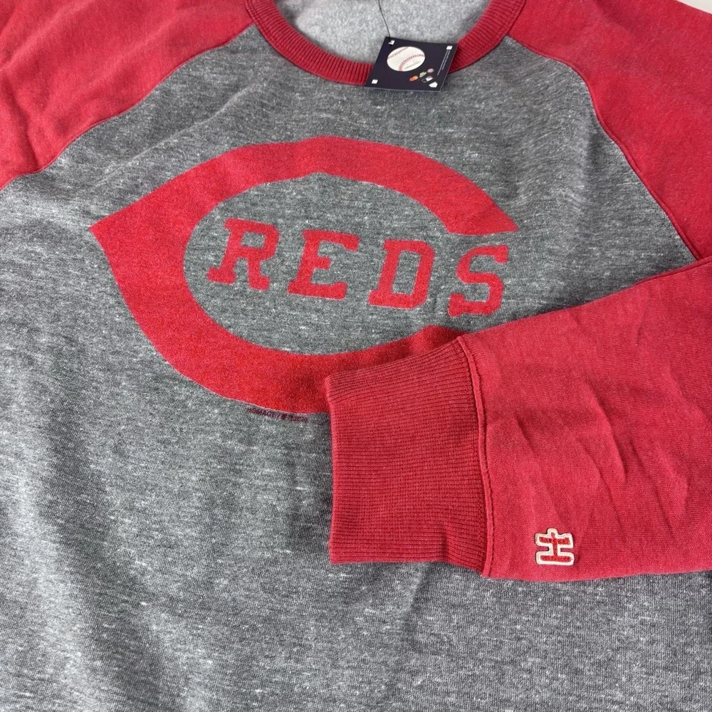 New Homage Cincinnati Reds Crewneck Pullover XL Red/Gray NWT Soft